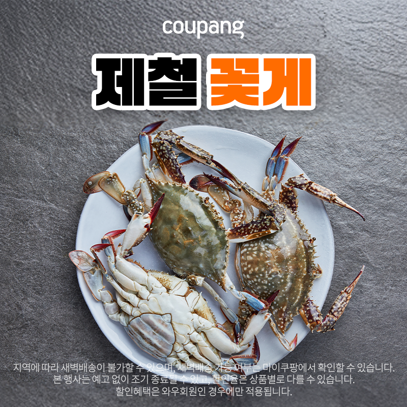 사진 한 장으로도 느껴지는 제철 꽃게의 압도적 비주얼! 지금 바로 쿠팡에서 만나보세요!